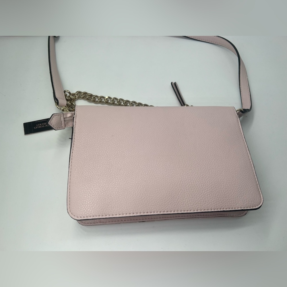 Victorias Secret Bag pink cute New Purse bag VS gold chain and adjustable strap - Picture 6 of 9